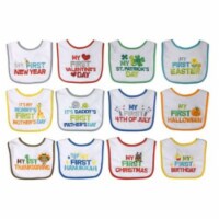 Neat Solutions 12 Pack Baby s 1st Year Holiday Bib Set 12 pk