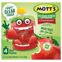 Mott's Unsweetened Strawberry Applesauce Pouches Perspective: Main