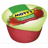 Motts Unsweetened Strawberry Apple Sauce, 4.5 Ounce Tub -- 1 each.