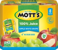 Mott's 100% Apple White Grape Juice Pouches Perspective: Main