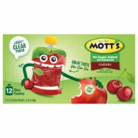 Mott's® No Sugar Added Cherry Applesauce Pouches Perspective: Main