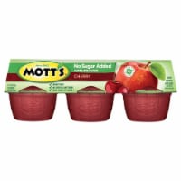 Mott's Unsweetened Cherry Applesauce Cups 6 Count Perspective: Main
