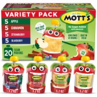 Mott's No Sugar Added Applesauce Variety Pack Pouches Perspective: Main