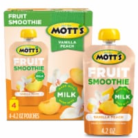 Mott's Vanilla Peach Fruit Smoothie Pouch Perspective: Main