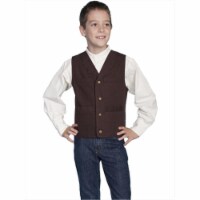 Scully RW041K-WAL-S Kids Rangewear Frontier Vest- Walnut- Small