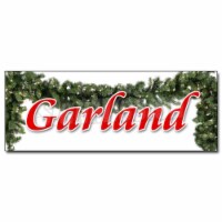 SignMission 12 in. Garland Decal Sticker - X-Mas Trees Decor Wreaths Holiday Christmas