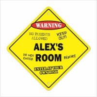 SignMission  12 x 12 in. Alexs Room Crossing Zone Xing Sign