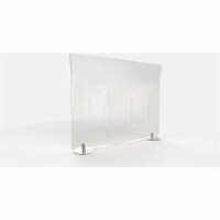 Ghent's Plastic 24 x 24 Freestanding Clear Desktop Divider in Clear