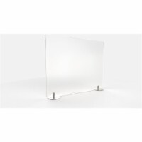 Ghent's Plastic 24 x 36 Freestanding Frosted Desktop Divider in Frosted White