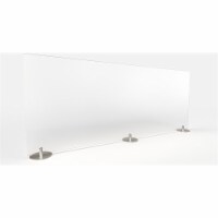 Ghent's Plastic 24 x 48 Freestanding Frosted Desktop Divider in Frosted White