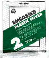 Z-Pro® Global Guard Embossed Plastic Indoor/Outdoor Drop Cloth - Clear Perspective: Main