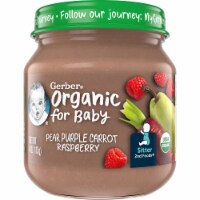 Gerber Organic 2nd Foods Pear Purple Carrot Raspberry Baby Food Perspective: Main