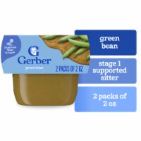 Gerber 1st Foods Natural for Baby Baby Food Green Bean 2 oz Tubs (2 Pack) Perspective: Main