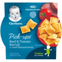 Gerber Toddler Pasta Pick-Ups Beef & Tomato Ravioli Baby Food Perspective: Main