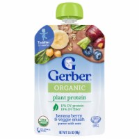 Gerber® Organic for Toddlers Plant-tastic™ Banana Berry Veggie Smash with Oats Pouch