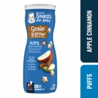 Gerber Snacks for Baby Grain and Grow Puffs Apple Cinnamon Perspective: Main