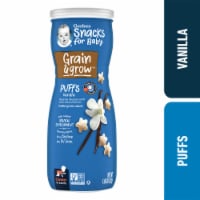 Gerber Snacks for Baby Grain &amp; Grow Puffs Vanilla Perspective: Main