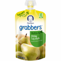Gerber Grabbers Pear & Squash Squeezable Puree Pouch Perspective: Main
