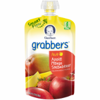 Gerber Grabbers Apple Mango & Strawberry Squeezable Puree Pouch Perspective: Main