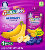Gerber Graduates Grabbers Fruit Pouch - Banana/Blueberry Perspective: Main