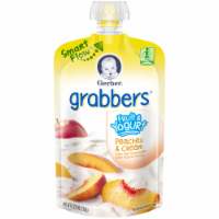 Gerber Grabbers Peach & Cream Fruit & Yogurt Pouch Perspective: Main