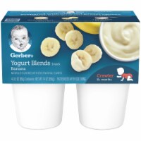Gerber Crawler Banana Yogurt Blends Snack Cups Perspective: Main