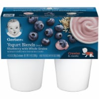 Gerber® Yogurt Blends Blueberry with Whole Grains Snack Cups Perspective: Main