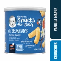 Gerber Snacks for Baby Lil Crunchies Baked Grain Vanilla Maple Perspective: Main