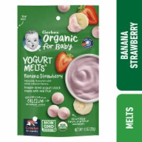 Gerber Organic Crawler Yogurt Melts Banana Strawberry Freeze-Dried Snack