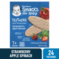 Gerber Snacks for Baby Teethers Strawberry Apple Spinach Perspective: Main