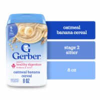 Gerber Cereal for Baby Probiotic Oatmeal Baby Cereal Banana Canister Perspective: Main
