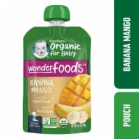 Gerber® Organic For Baby Wonder Foods® Sitter Stage 2 Banana Mango Baby Food Pouch