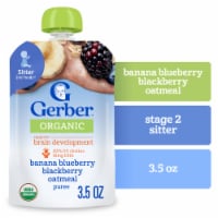 Gerber® Wonder Foods Organic Banana Blueberry Blackberry & Oatmeal Stage 2 Baby Food Pouch