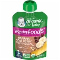 Gerber® Organic 2nd Foods Banana Acai Berry Mixed Grain Baby Food Perspective: Main