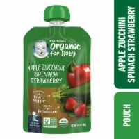 Gerber® Wonderfoods™ 2nd Foods® Organic Apple Zucchini Spinach & Strawberry Baby Food Pouch