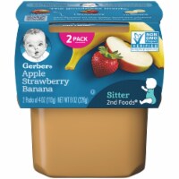 Gerber 2nd Foods Apple Strawberry Banana Stage 2 Sitter Baby Food 2 Count Perspective: Main