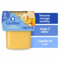 Gerber 2nd Foods Baby Food Banana Orange Medley Tubs Perspective: Main