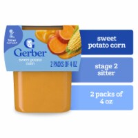 Gerber 2nd Foods Natural for Baby Veggie Power Baby Food Sweet Potato Corn Perspective: Main