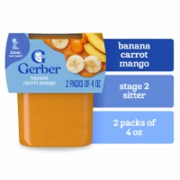 Gerber 2nd Foods Natural for Baby WonderFoods Baby Food Banana Carrot Mango Tubs Perspective: Main
