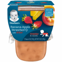 Gerber Banana Apple Strawberry with Lil' Bits 2 Count Perspective: Main