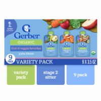 Gerber 2nd Foods Organic for Baby Fruit & Veggie Variety Pack Pouch Perspective: Main