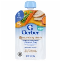 Gerber® Nourishing Blends Stage 2 Carrot Sweet Potato Chicken & Peas Infant Puree Pouch Perspective: Main