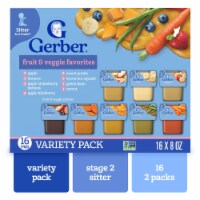 Gerber 2nd Foods Natural for Baby Fruit & Veggie Favorites Variety Pack Tubs Perspective: Main