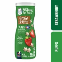 Gerber Baby Snacks Organic Puffs Strawberry Baby Food Perspective: Main