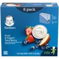 Gerber Fruit & Yogurt Very Berry Toddler Food Pouches Perspective: Main