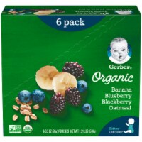 Gerber® Organic 2nd Foods Banana Blueberry Blackberry Oatmeal Baby Food Perspective: Main