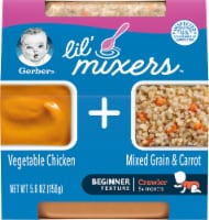 Gerber® Lil’ Mixers Crawler Vegetable Chicken with Mixed Grain & Carrot Baby Food Perspective: Main