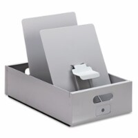 Master  Porta-Matic Drop-Side Posting Tray- 9-1/2w x 15d x 9-1/4h- Steel- White
