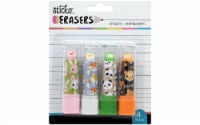 AMC Sticko Erasers Lipstick Animal Heads 4pc