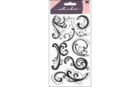 Sticko® Dainty Black Flourishes Stickers Perspective: Main